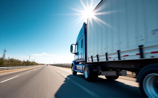 Truck fleet ready for freight transportation